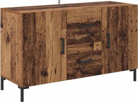 vidaXL Széf fiókkal Öreg fa 100 x 36 x 60 cm Faanyag