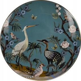 Ebédlő tányér Ashley csempe nagy 26 cm Páva páva Madarak Porcelán Csont