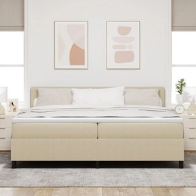 Box Spring Ágy Matrachoz Világos Zöld Szürke 200x200 cm Kordbársony