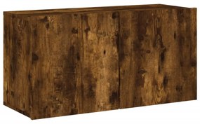 füstös tölgy színű falra szerelhető TV-szekrény 80x 30 x 41 cm