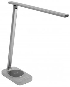 Lámpa Asztali BRESSI 8W, 450lm, AC220-240V, 3-CCT, Wireless töltő, USB, PF>0,5, RA>80, szürke