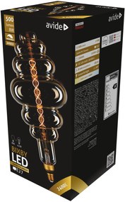 Avide LED Jumbo Filament Bixby 200x410mm Amber 8W E27 2400K Fényerőszabályzós