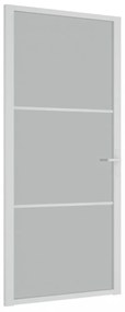fehér matt üveg és alumínium beltéri ajtó 93 x 201,5 cm
