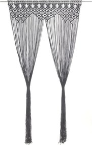 vidaXL antracitszürke makramé pamutfüggöny 140 x 240 cm