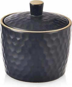 Kerámia Cukortartó Fekete Fedővel És Kanállal Tea Time Szett
