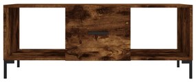 Füstös tölgy színű szerelt fa dohányzóasztal 102 x 50 x 40 cm