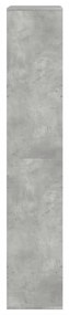 betonszürke szerelt fa könyvespolc 100 x 33 x 175 cm
