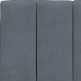 sötétszürke bársony fejtámla párna Hanko 200 cm