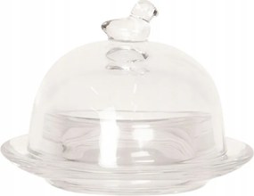 Üveg vajtartó edény 9x7 cm