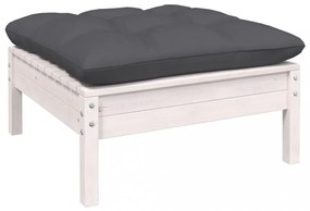 9 részes fenyőfa kerti ülőgarnitúra antracitszürke párnákkal