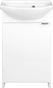 Fürdőszoba szekrény mosdóval 40-es álló fehér kis fürdőszobába