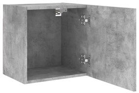 betonszürke szerelt fa fali TV-szekrény 40,5 x 30 x 40 cm