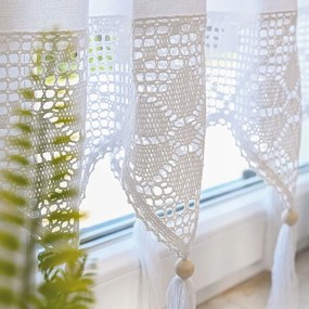 Mg Irigység Len áttört horgolt Fehér 100x45 cm Rachela szegett G