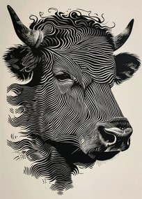 Poszter 50x70cm Bika fényes színekben
