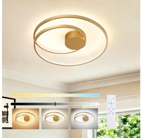 Brilagi- dimmelhető LED mennyezeti lámpa TWISTER LED/48W/230V átm. 50 cm arany +távirányító
