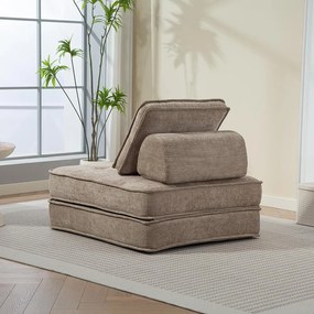 CALMERO kinyitható, multifunkciós kanapé – világosbarna