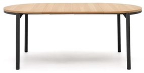 Kerek bővíthető étkezőasztal tölgyfa dekorral ø 120 cm Montuiri – Kave Home