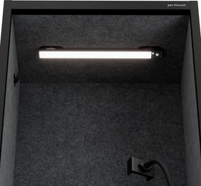 Sally 600mm korpus Czarny - siedzisko Ciemnoszary