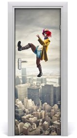 Poszter tapéta ajtóra Bohóc vonalak 75x205 cm