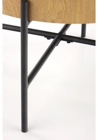 Kávésasztal BROOKLYN 45x45 cm fekete/bézs