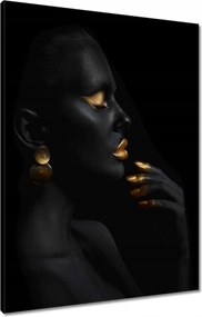 Vászonkép 60x80 Smink gazdagon Arany