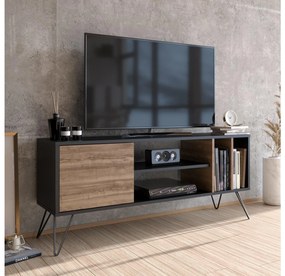 TV asztal/Szekrény Mistique 140 (dió + fekete) . 1102363