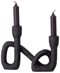 Mashel fekete gyertyatartó, magasság 16,5 cm - Bloomingville