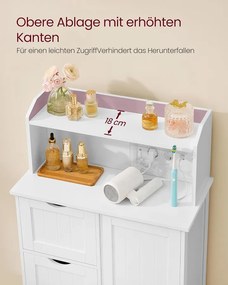 VASAGLE fürdőszobaszekrény, 30 x 60 x 100 cm, felhőfehér