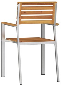Összecsukható kerti székek 8 db 54.5x56x89 cm Tömör akácfából