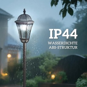 Outsunny Napelemes kerti lámpa, 2 db-os csomag, időjárásálló ösvénylámpa, LED-del, 6 óra világítás, fekete