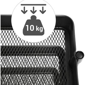 3 szintes tárolókocsi, gurulókocsi- Fekete
