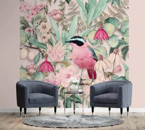 Gario Fotótapéta Rózsaszín madár természet - Andrea Haase Anyag: Vlies, Méret: 100 x 100 cm