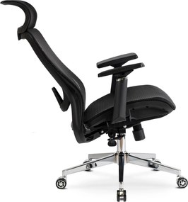 Forgószék ergonomikus kialakítással, fekete színben. LITOS