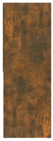 füstös tölgy színű szerelt fa könyvszekrény 67 x 24 x 161 cm
