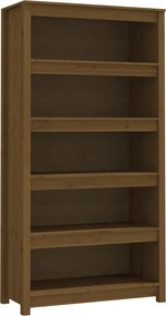 vidaXL mézbarna tömör fenyőfa faliszekrény 80x35x154 cm