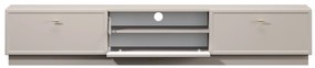 Lorini TV-szekrény 200 cm fiókokkal - kasmír / arany T-bar fogantyúk