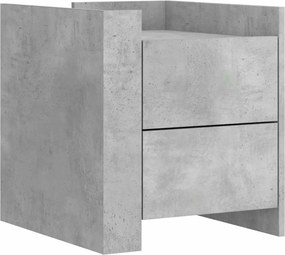 vidaXL betonszürke szerelt fa éjjeliszekrény 45 x 50 x 50 cm