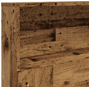 antik fa színű szerelt fa áthidalószekrény 200 x 19 x 103,5 cm