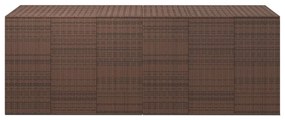 Barna polietilén rattan kerti párnatartó doboz 291x100,5x104 cm