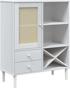 vidaXL SENJA fehér rattan hatású magasszekrény 90 x 40 x 112 cm