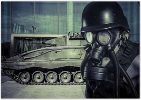 Poszterek 100x70 Gázmaszkos ember