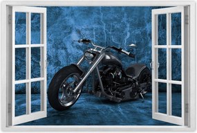 Poszterek 90x60 Kék fal Chopper