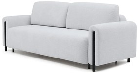 Szürke buklé kinyitható-tárolóhelyes kanapé 244 cm Arcadova – ELTAP