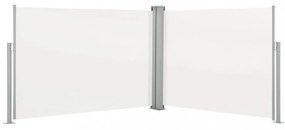 krémszínű behúzható oldalsó napellenző 100 x 1000 cm