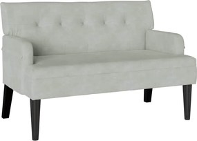 vidaXL Chesterfield Pad Világosszürke 112 x 65,5 x 75 cm Bársony