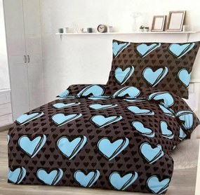 Szeresd a kéket pamut lepedők 200x140cm+90x70cm TiaHome