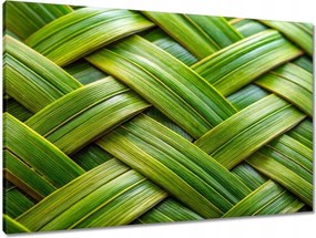 Vászonkép 90x60 Zöld fonott Zöld rattan fonott lemez