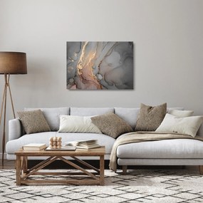Kép - Szürke-arany márvány (üvegen) (70x50 cm)