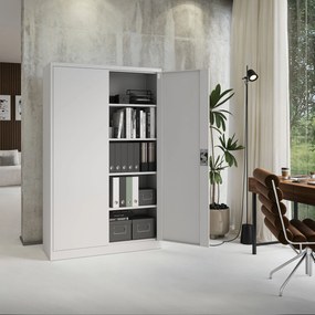 Fém iratszekrény JAN II, 1150 x 185 x 400 mm, szürke