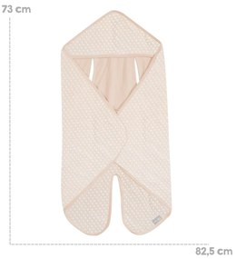 Bézs pamut babatakaró autósülésbe 73x82,5 cm Frosty Almond – Roba